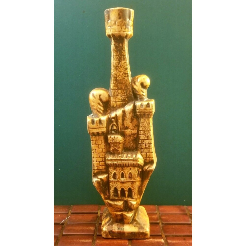 Vintage Casa Vinicola Boccaccio Basting Vino Rosso Castle Empty Wine Bottle